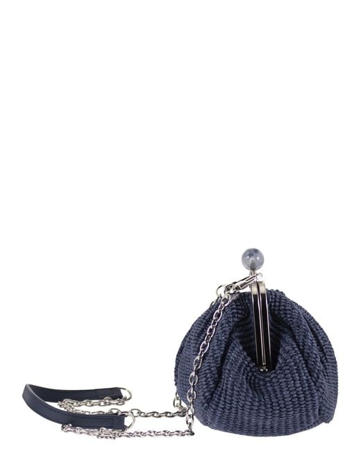 Weekend by Maxmara Blue Palmas Small Pasticcino Bag