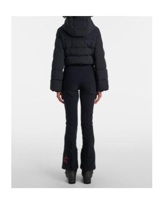 Perfect Moment Blue Polar Flare Down Ski Suit