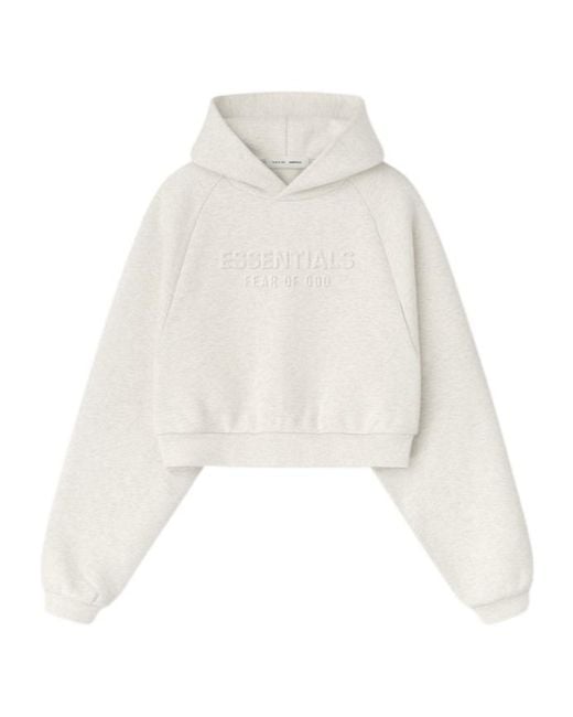 Fear Of God White Embossed 90S Raglan Hoodie