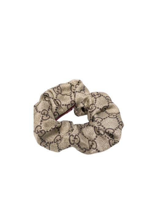 Gucci Metallic Silk Elastic With Gg Motif