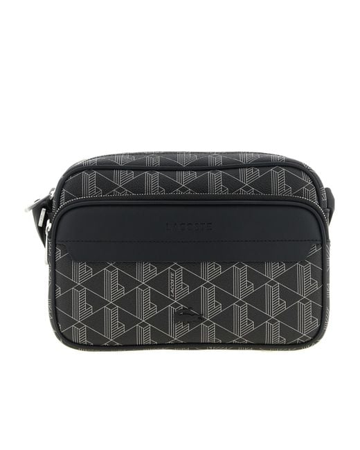 Lacoste Black Zip-Top Clutch for men