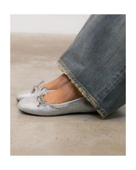 Balenciaga Gray Leopold Ballerina Flats