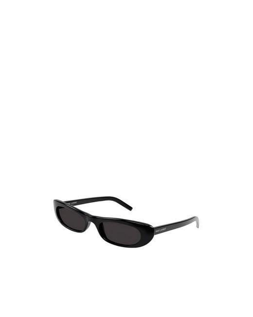 Saint Laurent White Eyewear Sl 557 Shade Oval Sunglasses