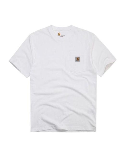 Carhartt White Pocket Short Sleeve T-Shirt for men