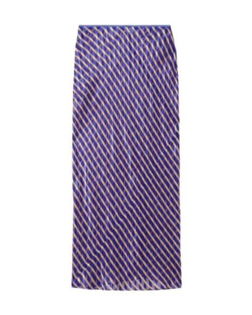 Dries Van Noten Purple Devor Midi Skirt