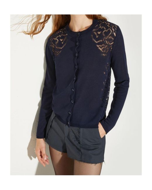 MAX&Co. Blue Long-Sleeved Cardigan
