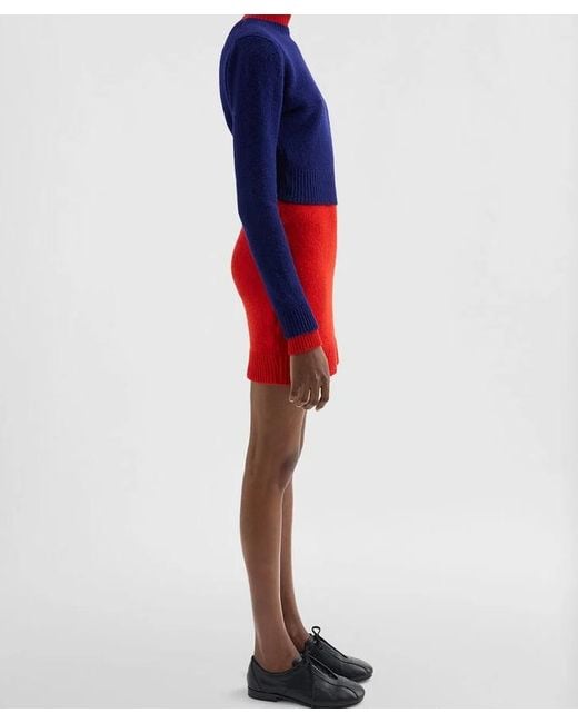 Jil Sander Blue Colorblock Knitted Dress