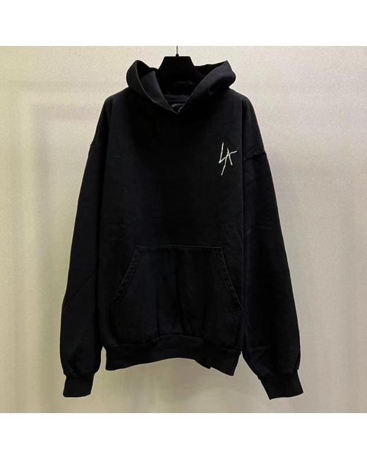 Local Authority Black Logo Hooded Hooded Sweater for men