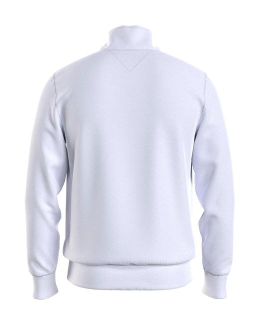 Tommy Hilfiger Blue Logo Printed Zip-Up Sweatshirt for men
