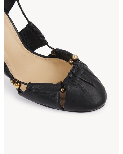 Chloé Black Chloé Luna Knotted Strap Pumps