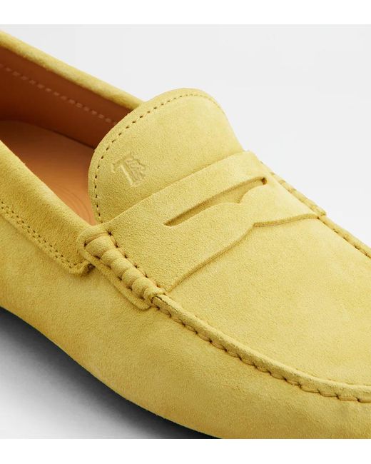 Tod's Yellow Round-Toe Loafers for men