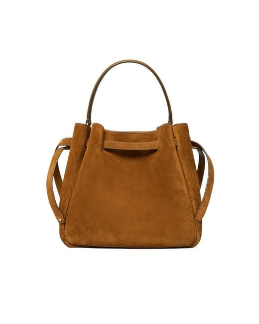 Tory Burch Brown Romy Suede Bucket Bag