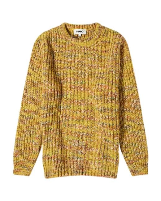 YMC Yellow Vintage Knit Granny Sweater for men