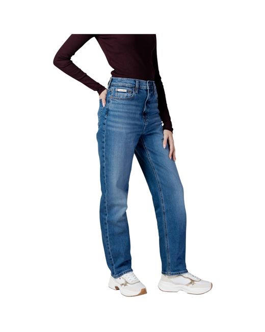 Calvin Klein Blue Button-Fastening Five-Pockets Jeans