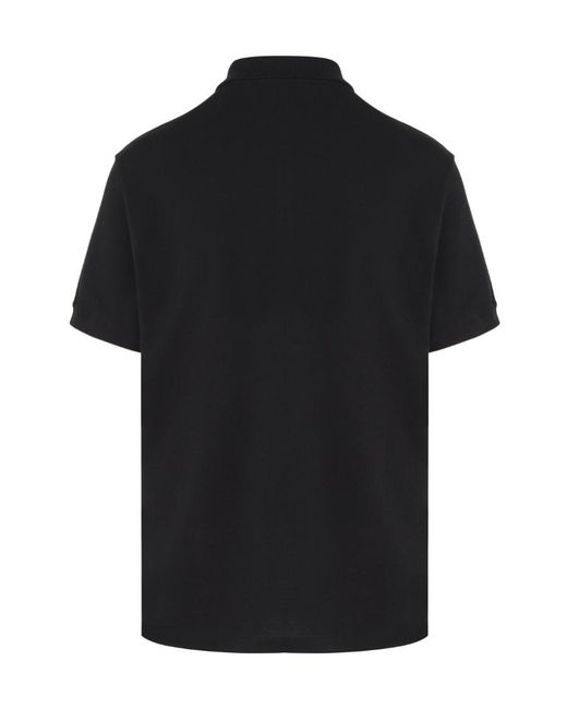 McQueen Black Logo Embroidered Polo Shirt for men