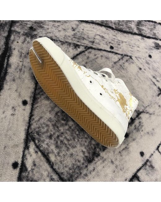 Maison Margiela White Splatter Effect High-Top Sneakers