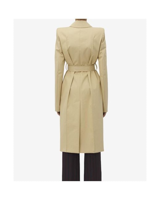 McQueen Natural Belted Waist Trench Coat