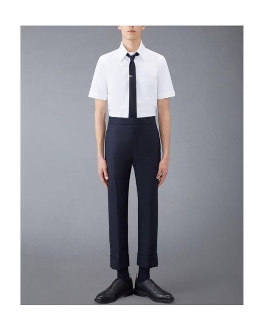Thom Browne White Short Sleeved Buttoned Shirt for men
