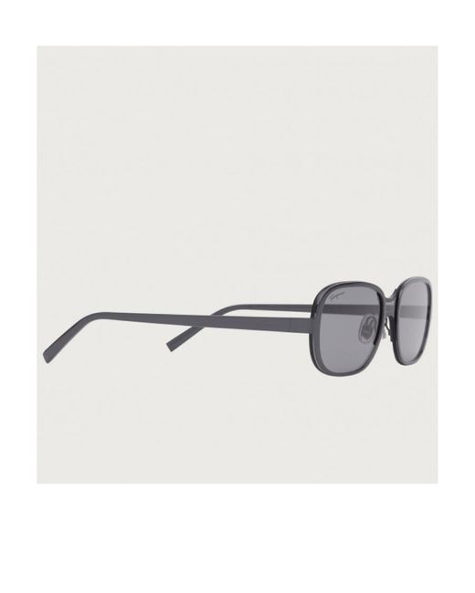 Ferragamo Gray Ferragamo Eyewear Rectangular Frame Sunglasses