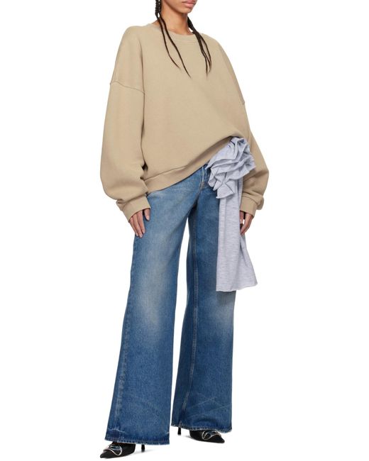 Acne Blue High-Waisted Wide-Leg Jeans