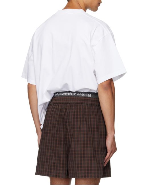 Alexander Wang White Short Sleeved Crewneck T-Shirt for men