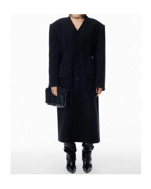 Alexander Wang Black Collarless Coat