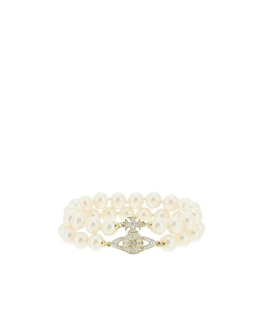 Vivienne Westwood White Logo Bracelet