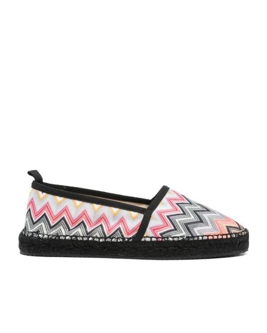 Missoni Brown Chevron-Knit Espadrilles