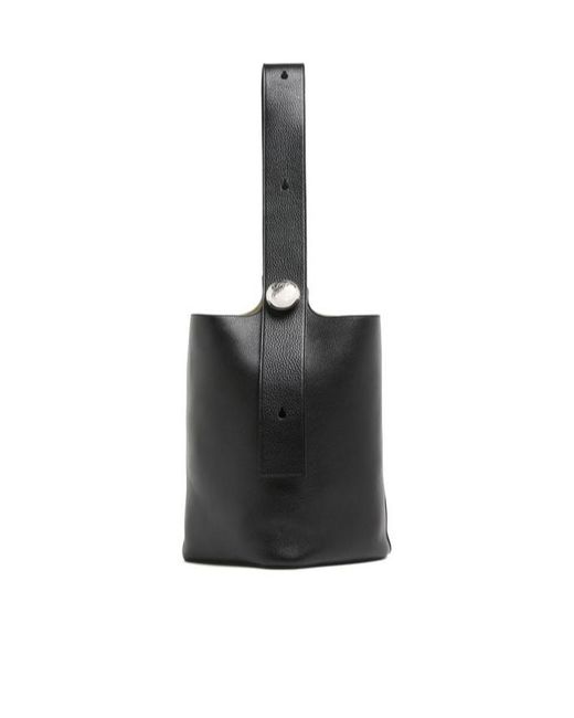 Loewe Black Large Pebble Bucket Bag for men