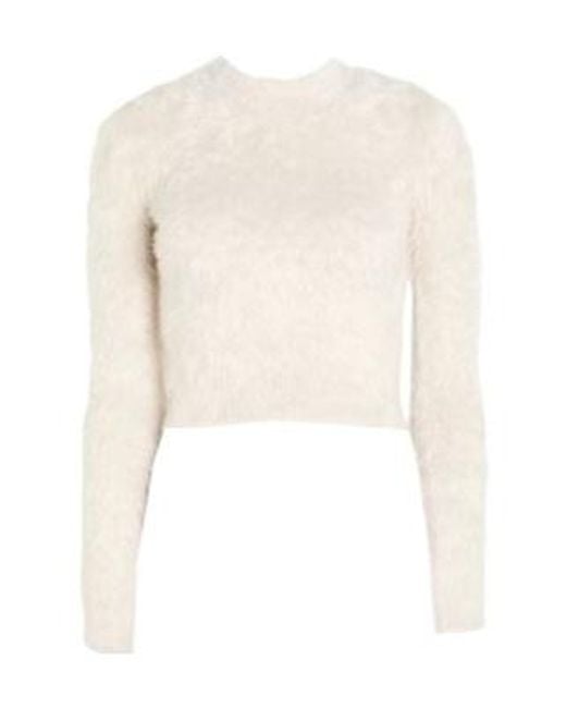 Balenciaga White Crew Neck Knit Sweater