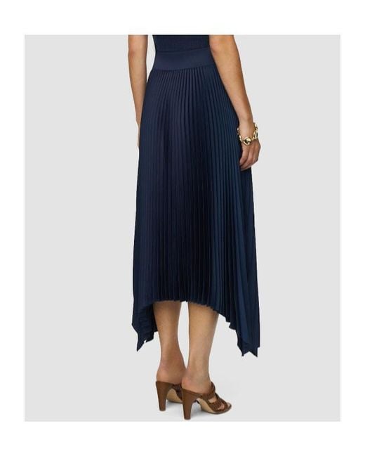 Joseph Blue Ade Knit Weave Plissé Skirt