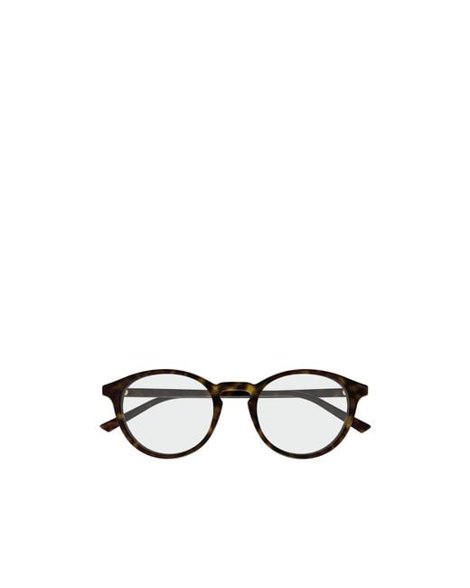 Gucci White Eyewear Round Frame Glasses for men