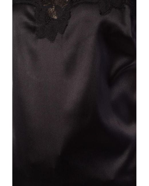 Dolce & Gabbana Black Lace Detailed Slip Dress