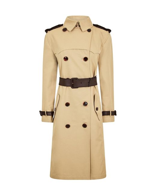 Burberry Natural Double-Breasted Trench Coat