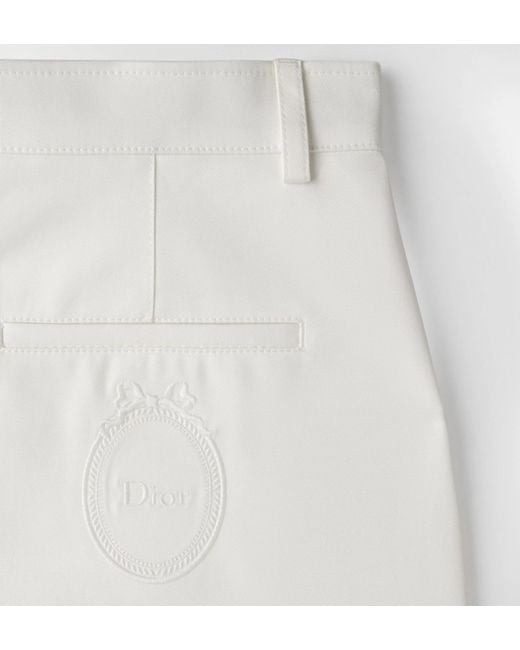 Dior White Belt Loop Shorts