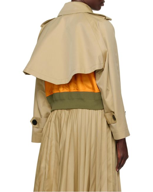 Sacai Natural Layered Button Detailed Jackets