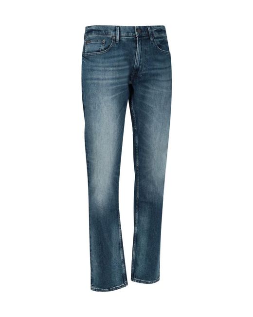 Polo Ralph Lauren Blue Bleached-Wash Slim-Cut Jeans for men