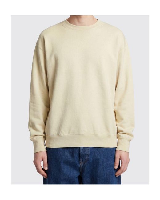 Auralee Natural Fine-Knit Cotton Sweater for men