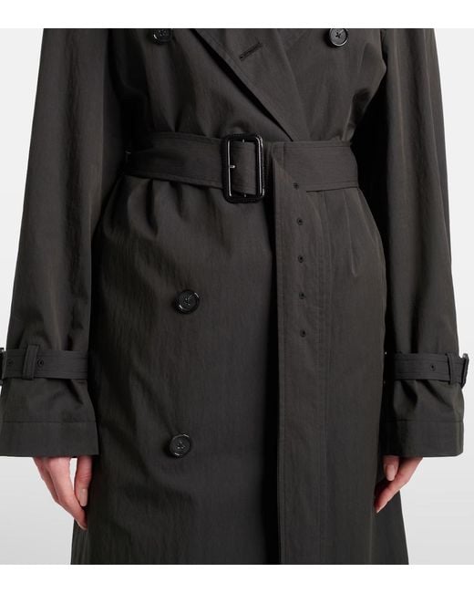 Totême  Black Cotton-Blend Trench Coat