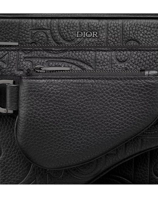 Dior Black Saddle Triple Pouch for men