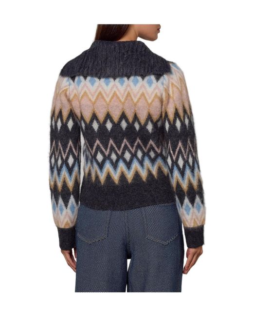 Ganni Black Ip-Up Knit Jacket