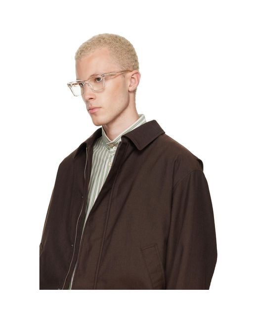 Dita Eyewear White Square Frame Glasses for men
