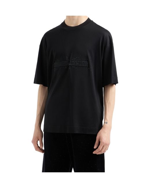 Emporio Armani Black T-Shirts And Polos for men