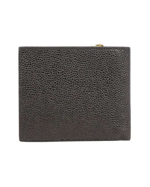 Thom Browne Gray Rwb Striped Bi-Fold Wallet for men