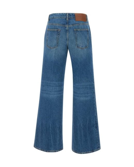 Victoria Beckham Blue Wide Leg Jeans