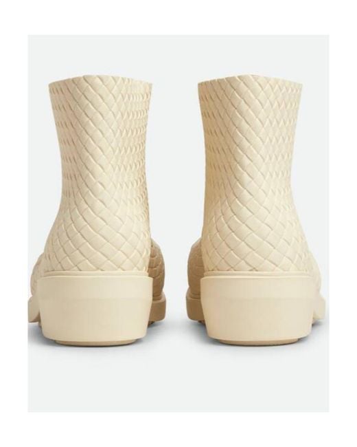 Bottega Veneta Natural Fireman Ankle Boots