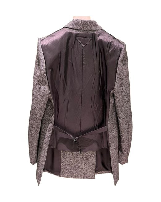 Prada Gray Double-Breasted Casual Jacket