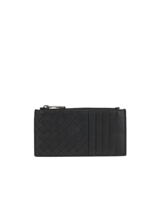 Bottega Veneta Black Intreciato Knitting Wallet for men
