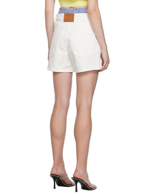 Alexander Wang Blue High-Waisted Boxer Shorts