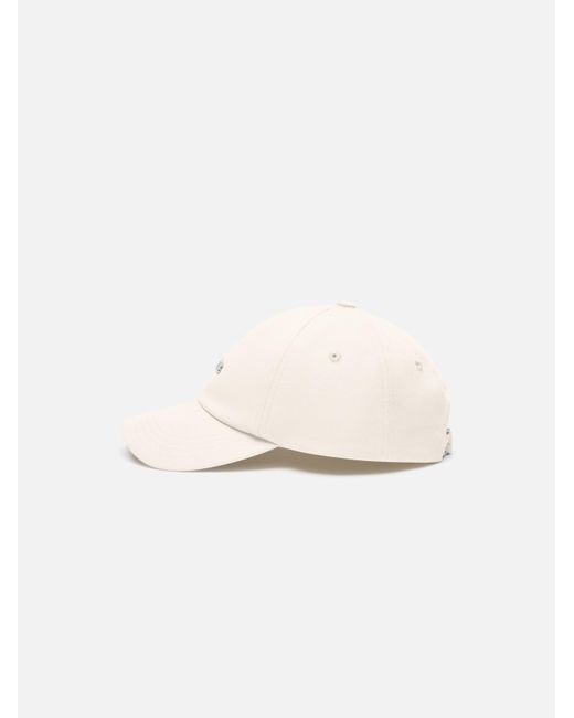 Jacquemus White Logo Plaque Curved Peak Cap for men